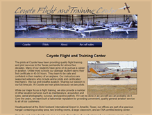 Tablet Screenshot of coyoteflight.com